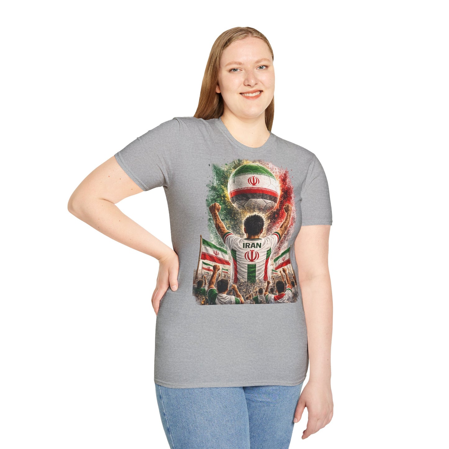 Iran Fußball Fan T-Shirt | Iran Supporter Shirt | Iran Fan Design | Fußball Fanartikel | Geschenk für Iran Fans