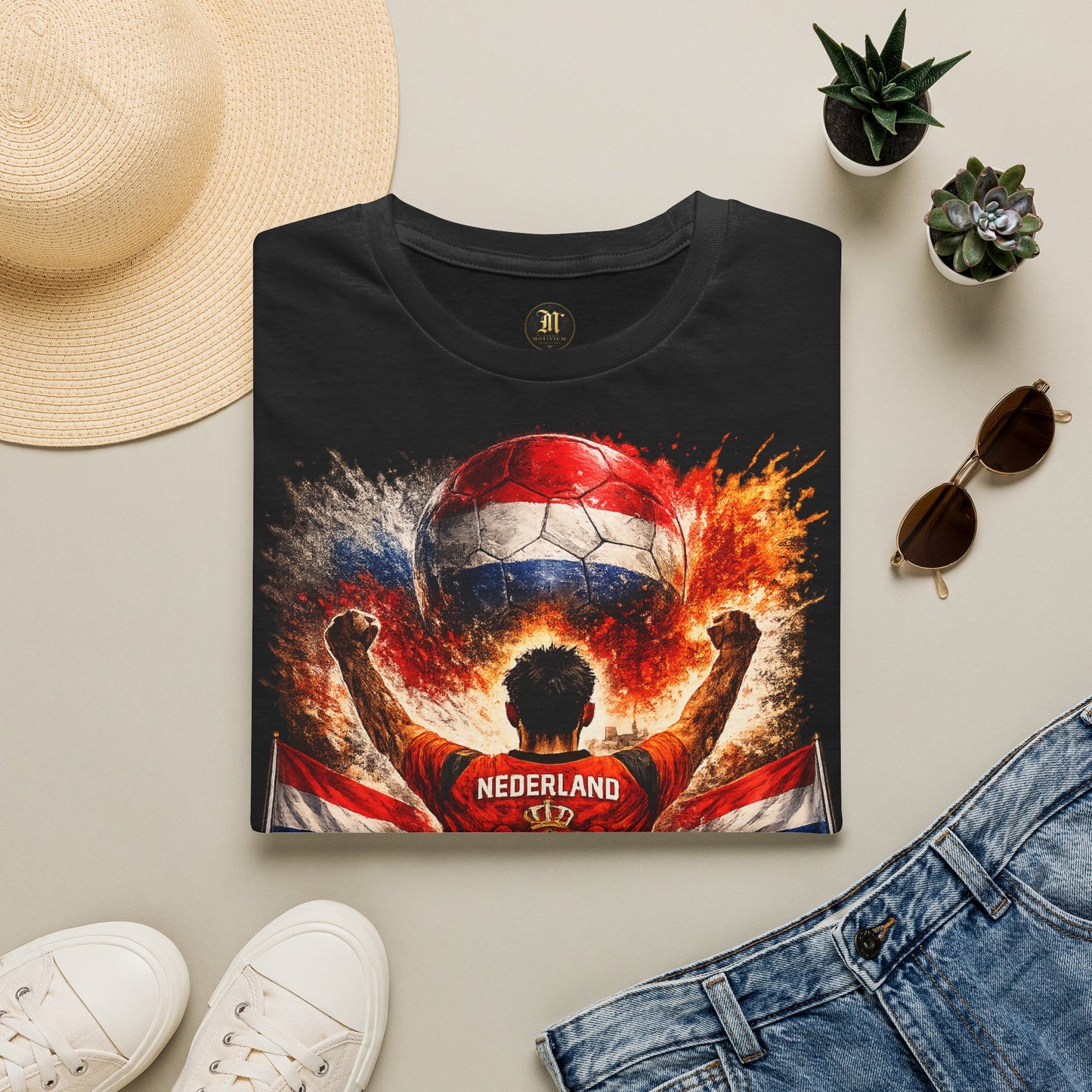 Niederlande Fußball Fan T-Shirt – Holland Flagge Supporter Design | Fußball Fanartikel | Geschenk für Fußballfans
