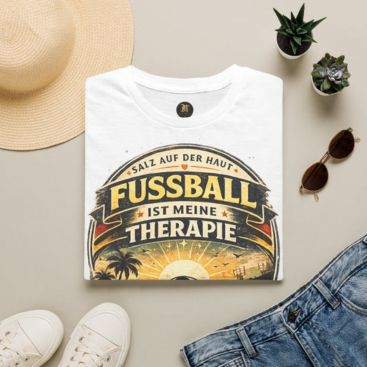 Fußball ist meine Therapie Shirt | Vintage Fußball Sommer Beach Lifestyle T-Shirt
