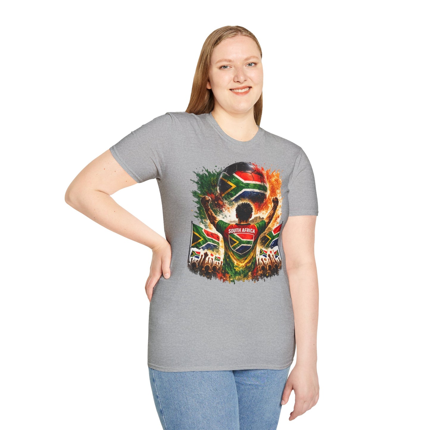 Südafrika Fußball Fan T-Shirt – Südafrika Flagge Supporter Design | Fußball Fanartikel | Geschenk für Fußballfans