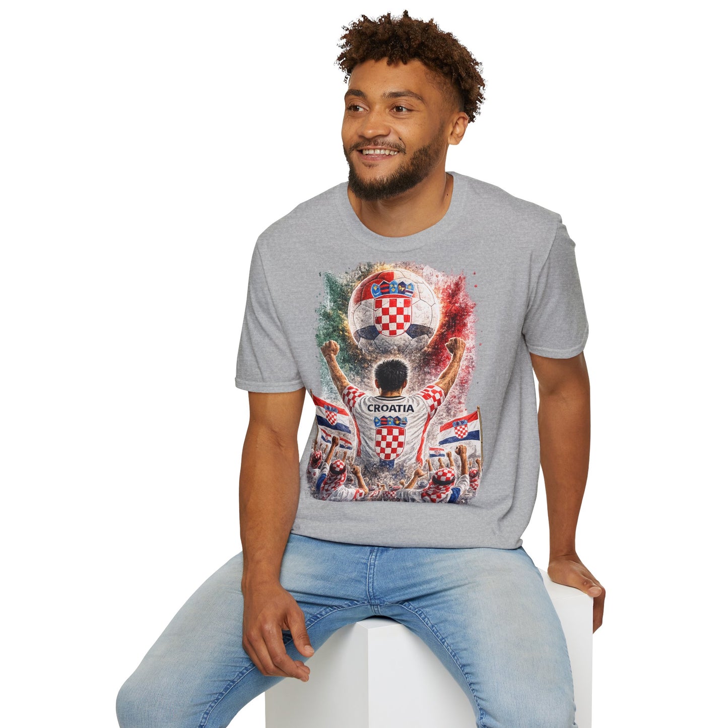 Kroatien Fußball Fan T-Shirt | Kroatien Supporter Shirt | Croatia Fan Design | Fußball Fanartikel | Geschenk für Kroatien Fans
