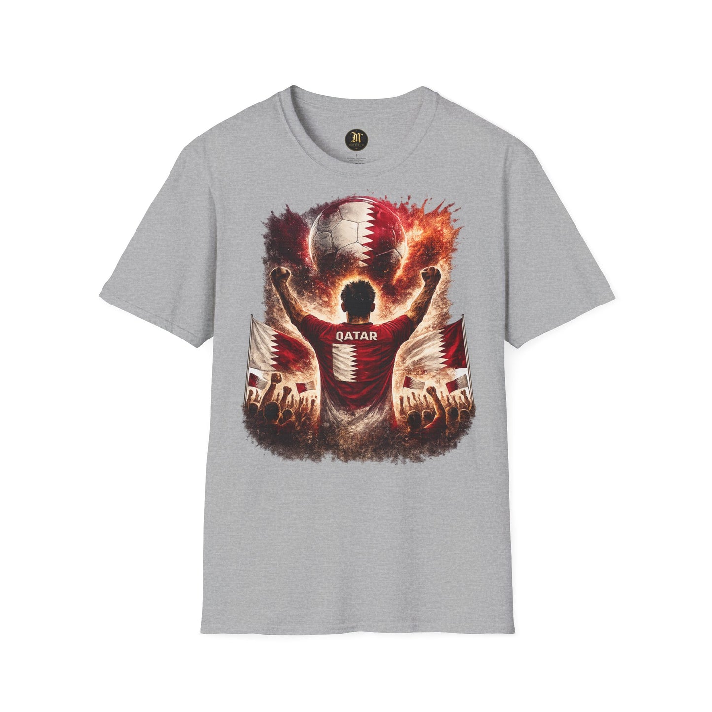 Katar Fußball Fan T-Shirt – Katar Flagge Supporter Design | Fußball Fanartikel | Geschenk für Fußballfans