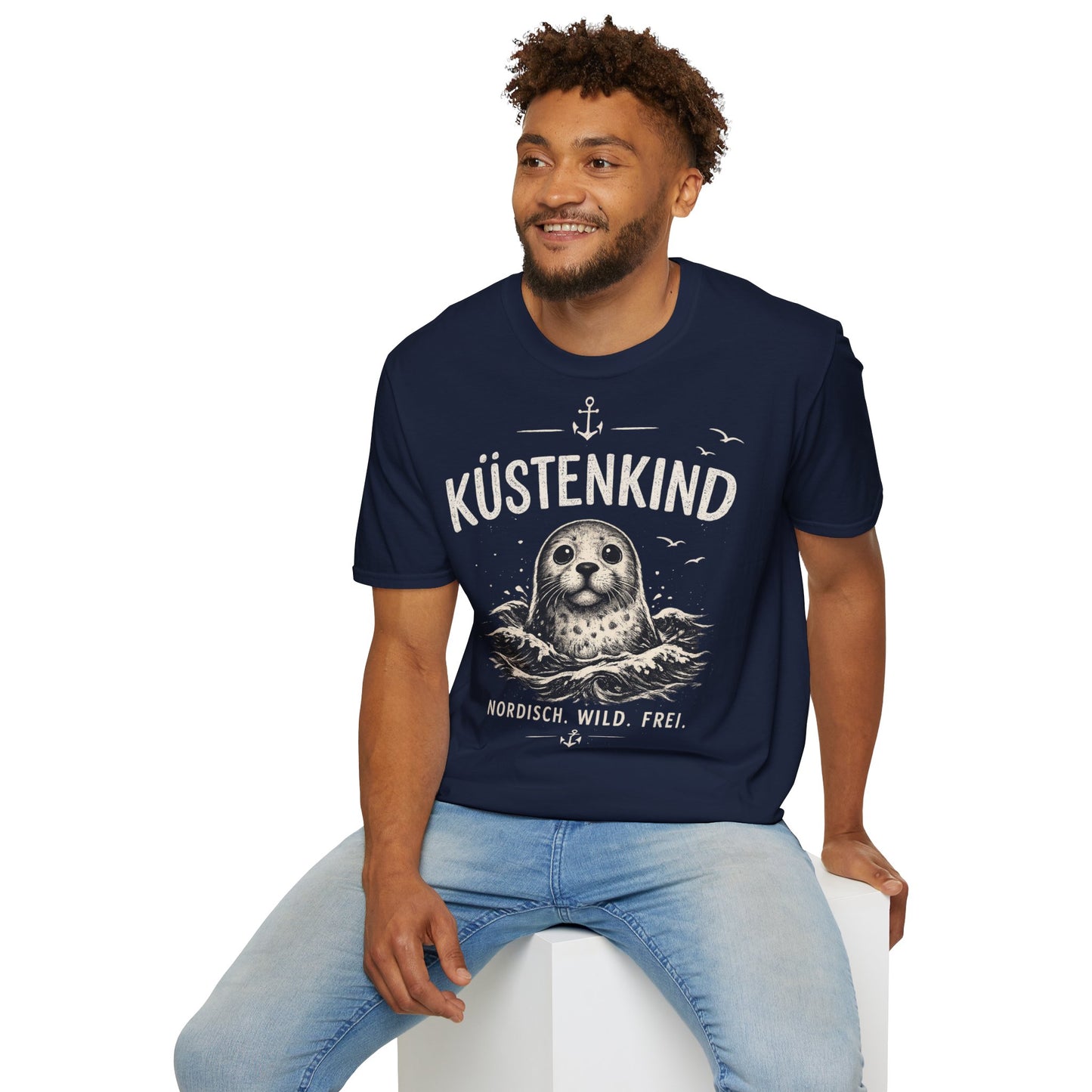 Küstenkind Robbe T-Shirt – Nordisch Wild Frei | Maritime Küstenliebe | Seal Ocean Beach Shirt | Nordsee Ostsee Geschenk