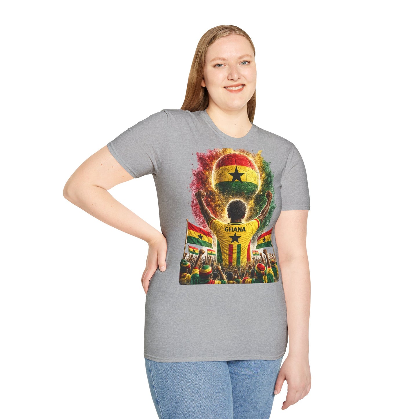 Ghana Fußball Fan T-Shirt | Ghana Supporter Shirt | Ghana Fan Design | Fußball Fanartikel | Geschenk für Ghana Fans