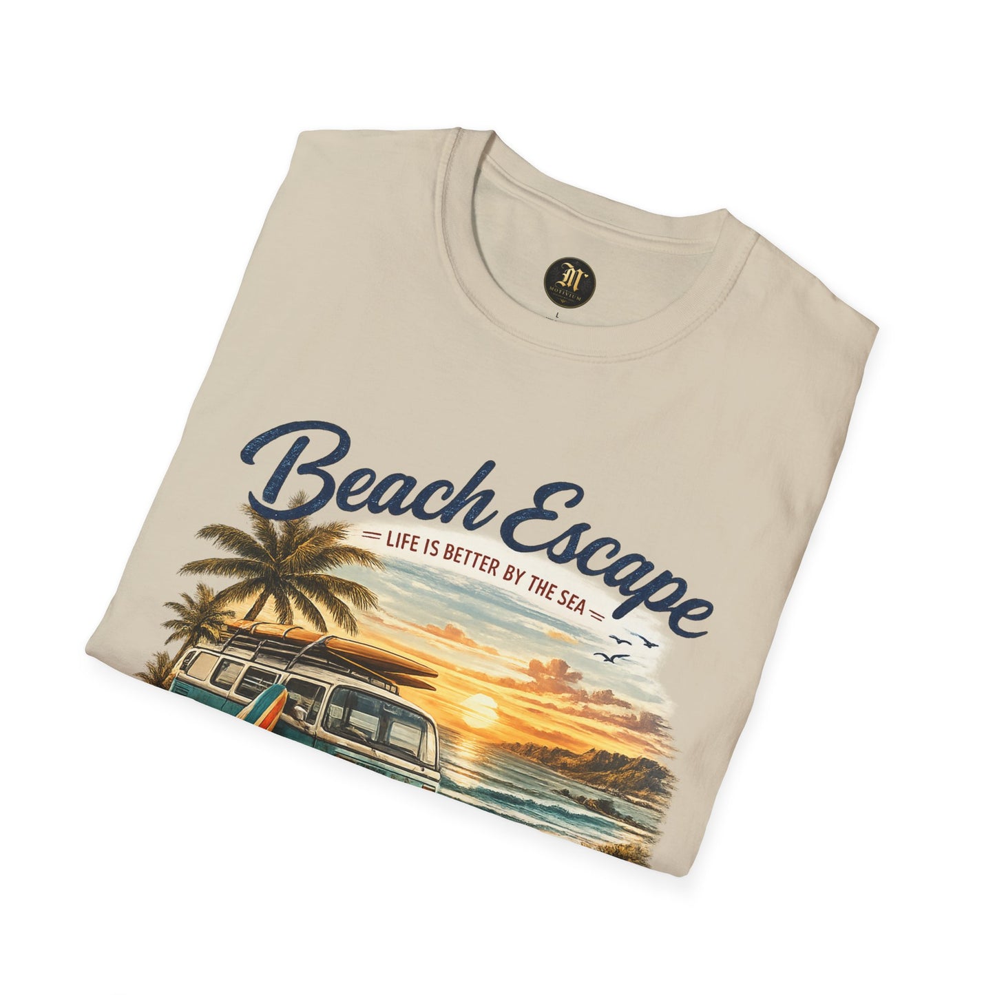 Beach Escape – Life Is Better By The Sea T-Shirt | Vintage Surf Van Beach Shirt | Summer Roadtrip Tee