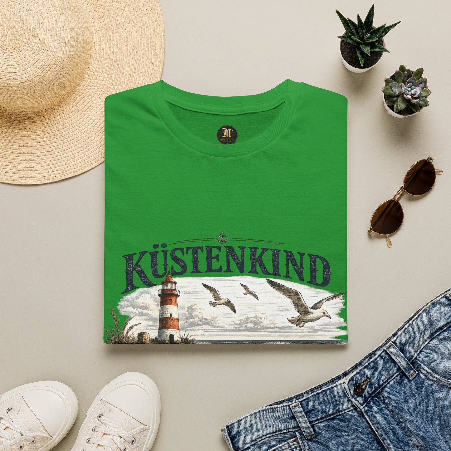 🌊 Küstenkind – Nordisch. Wild. Frei. | Vintage Nordsee T-Shirt mit Robbe & Leuchtturm