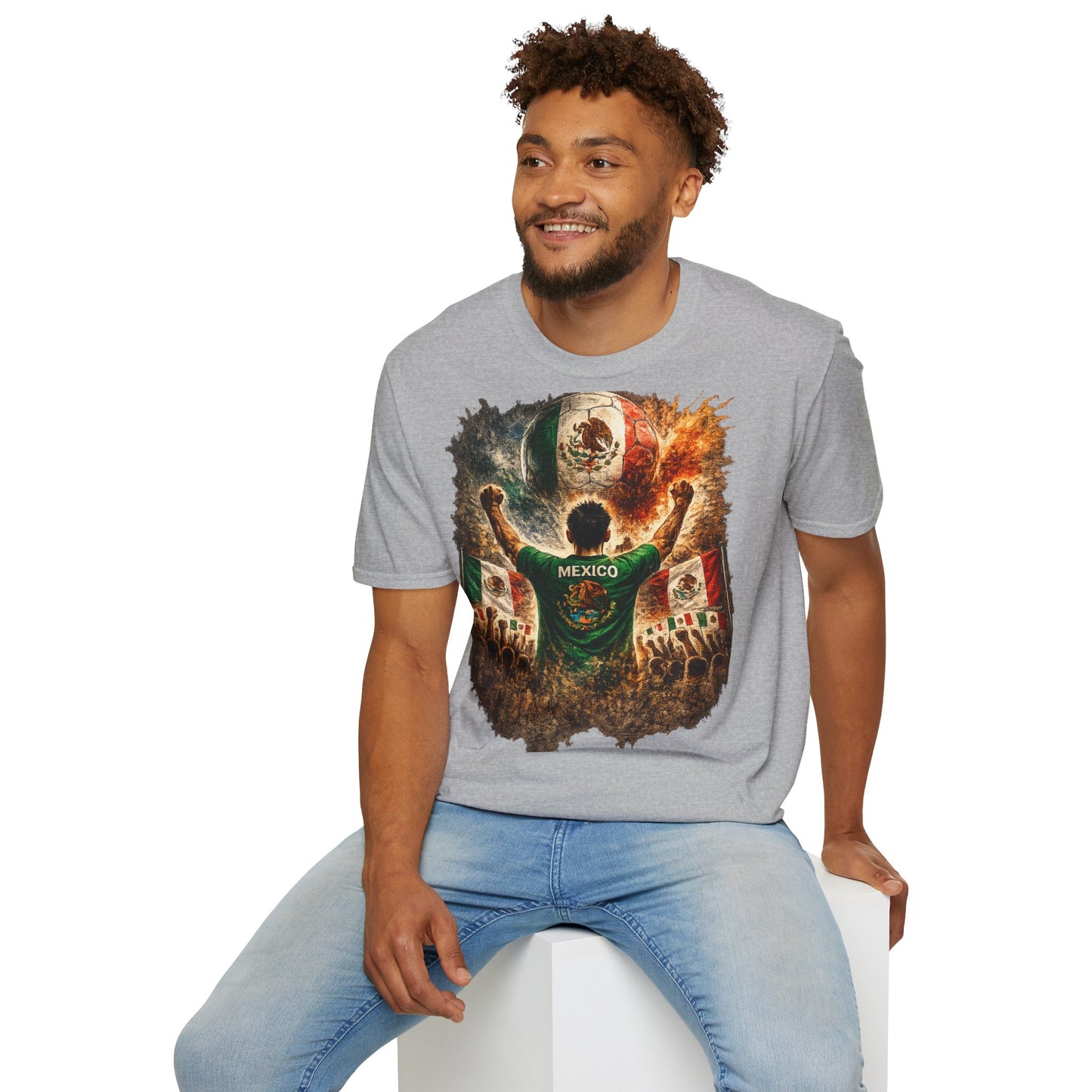 Mexiko Fußball Fan T-Shirt | Mexiko Supporter Shirt | Mexico Fan Design | Fußball Fanartikel | Geschenk für Mexiko Fans