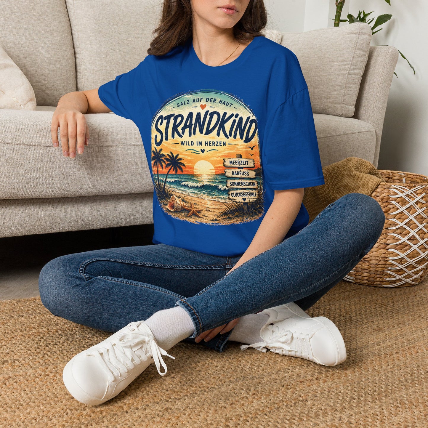 Strandkind T-Shirt – Salz auf der Haut, Wild im Herzen | Sommer & Meer Motiv