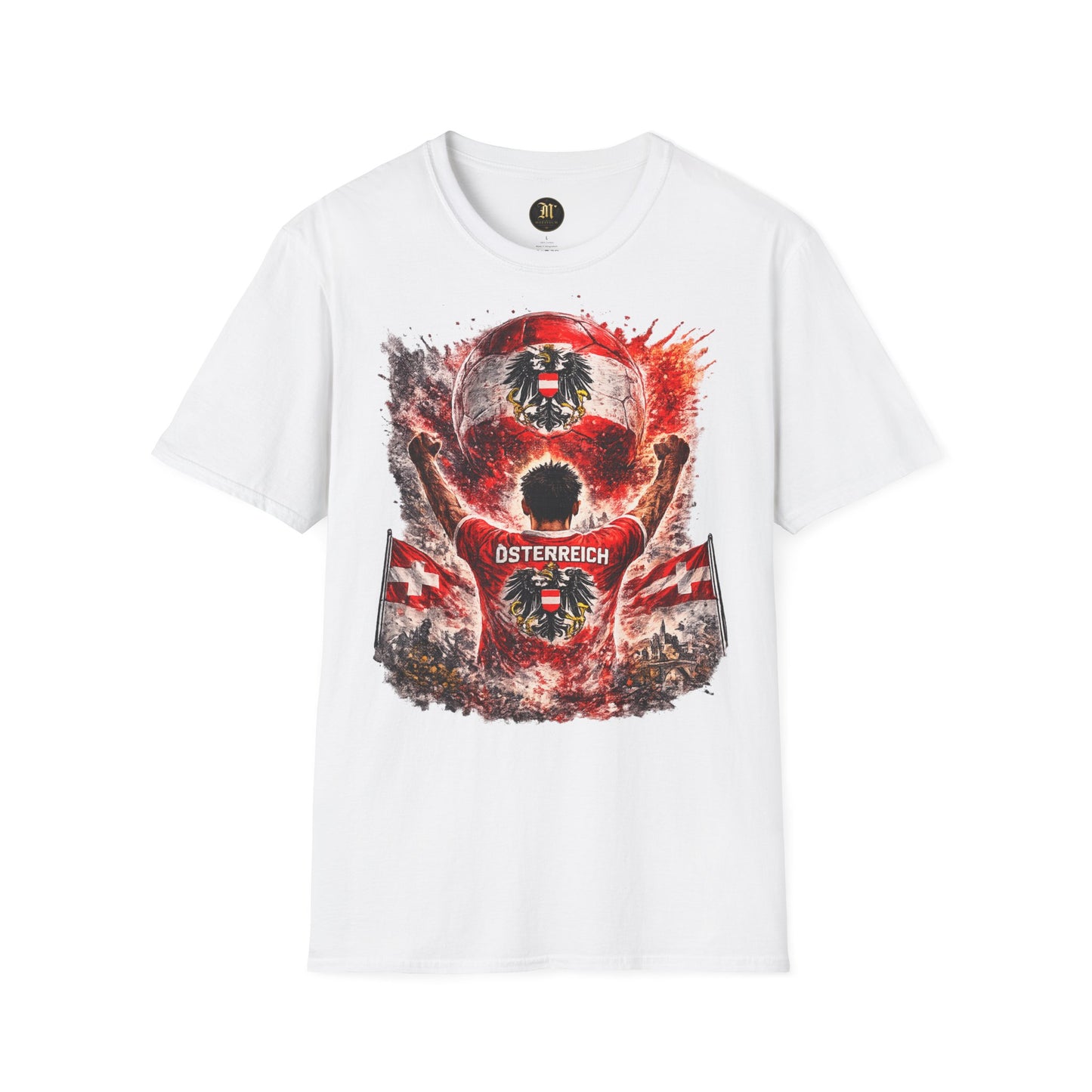 Österreich Fußball Fan T-Shirt – Österreich Flagge Supporter Design | Fußball Fanartikel | Geschenk für Fußballfans