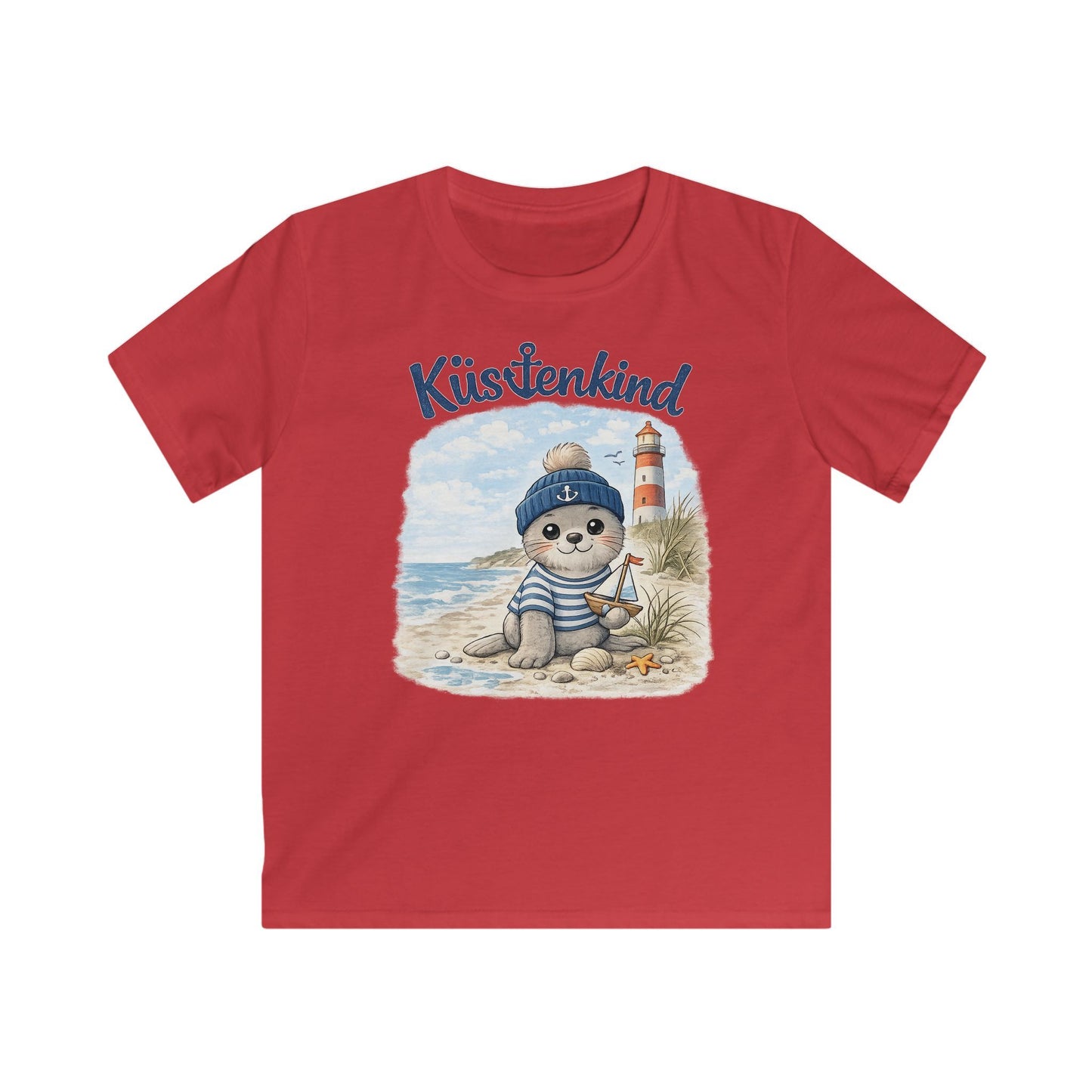 Küstenkind Kinder Shirt mit Robbe – Nordisch Wild Frei – Maritimes Kinder T-Shirt für Nordsee & Ostsee Fans