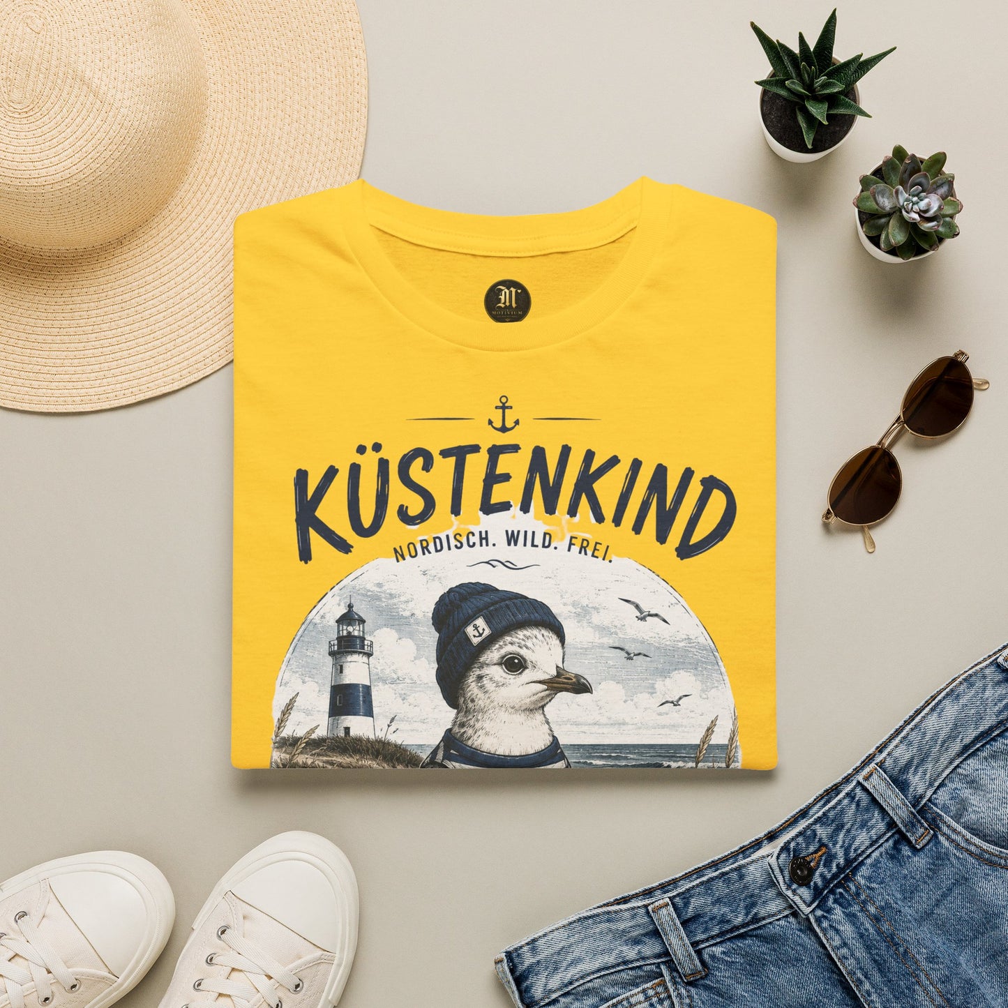 Küstenkind Möwe T-Shirt – Nordisch. Wild. Frei. | Maritimes Küstendesign für Nordsee- & Ostseefans