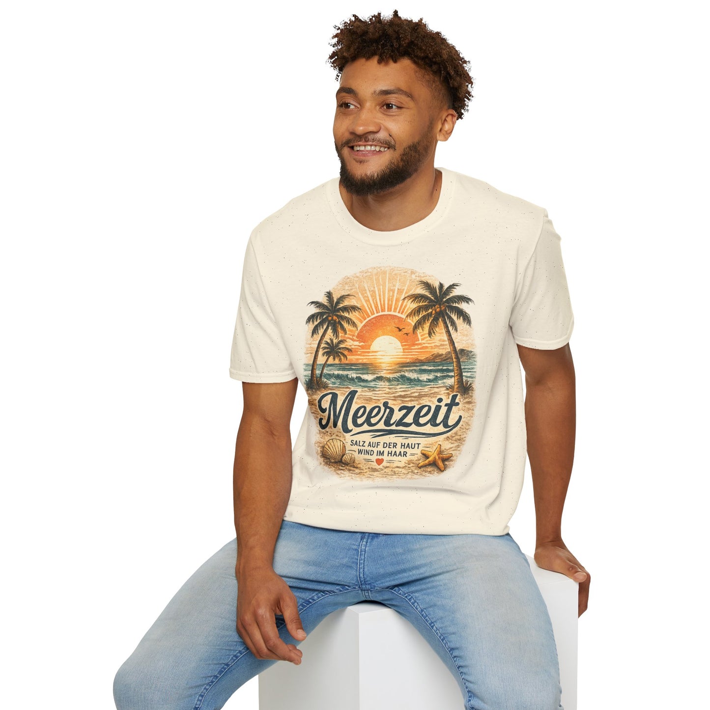 Meerzeit T-Shirt – Salz auf der Haut, Wind im Haar | Vintage Strand Shirt | Sommer Urlaub Meer Geschenk