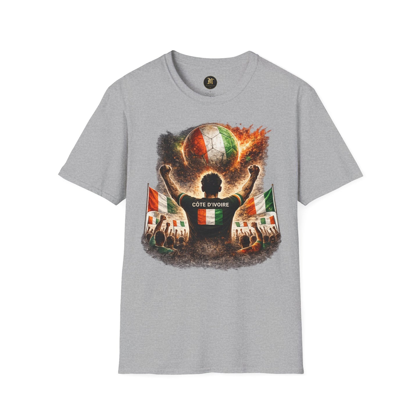 Elfenbeinküste Fußball Fan T-Shirt – Côte d'Ivoire Flagge Supporter Design | Fußball Fanartikel | Geschenk für Fußballfans