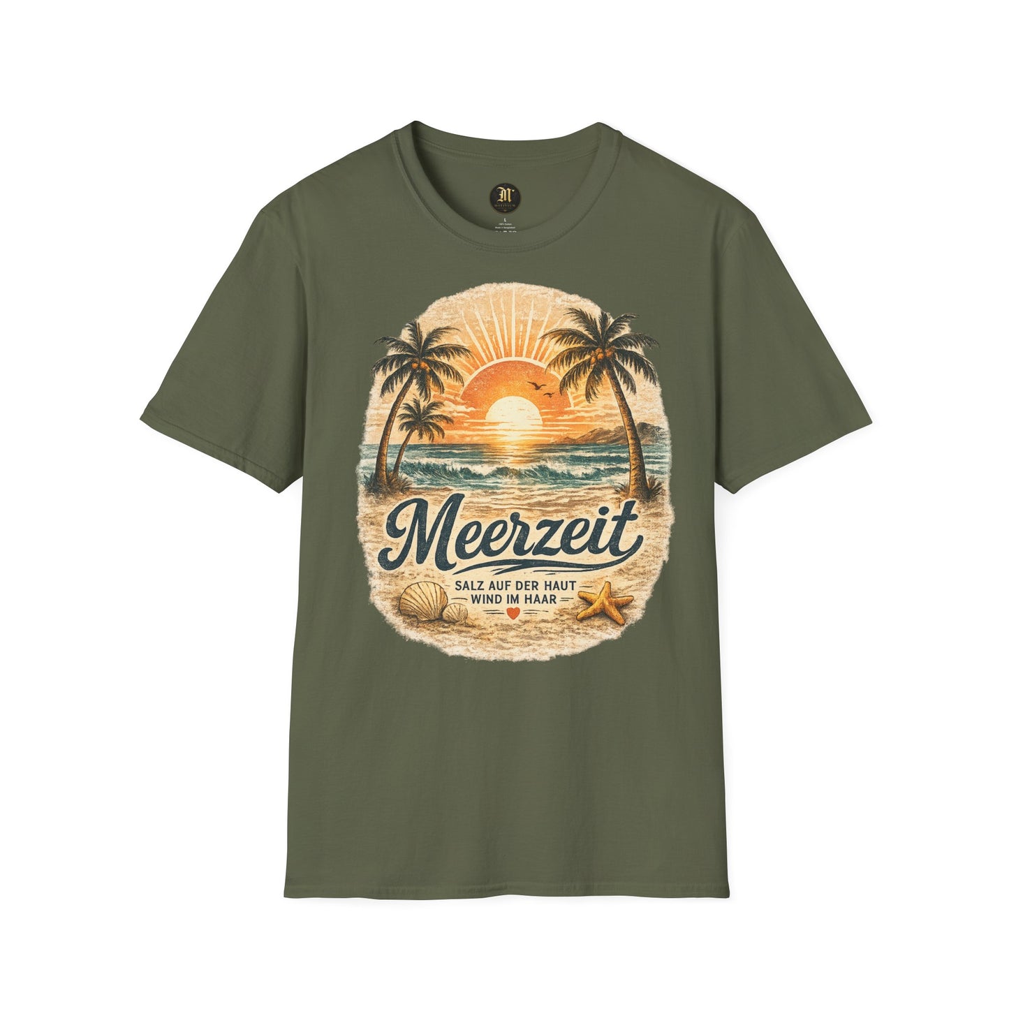 Meerzeit T-Shirt – Salz auf der Haut, Wind im Haar | Vintage Strand Shirt | Sommer Urlaub Meer Geschenk
