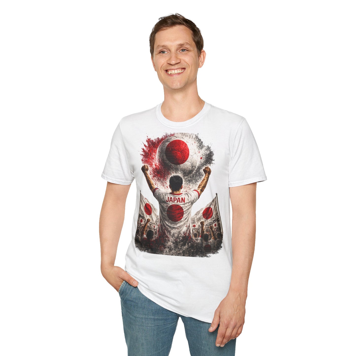 Japan Fußball Fan T-Shirt | Japan Supporter Shirt | Japan Fan Design | Fußball Fanartikel | Geschenk für Japan Fans