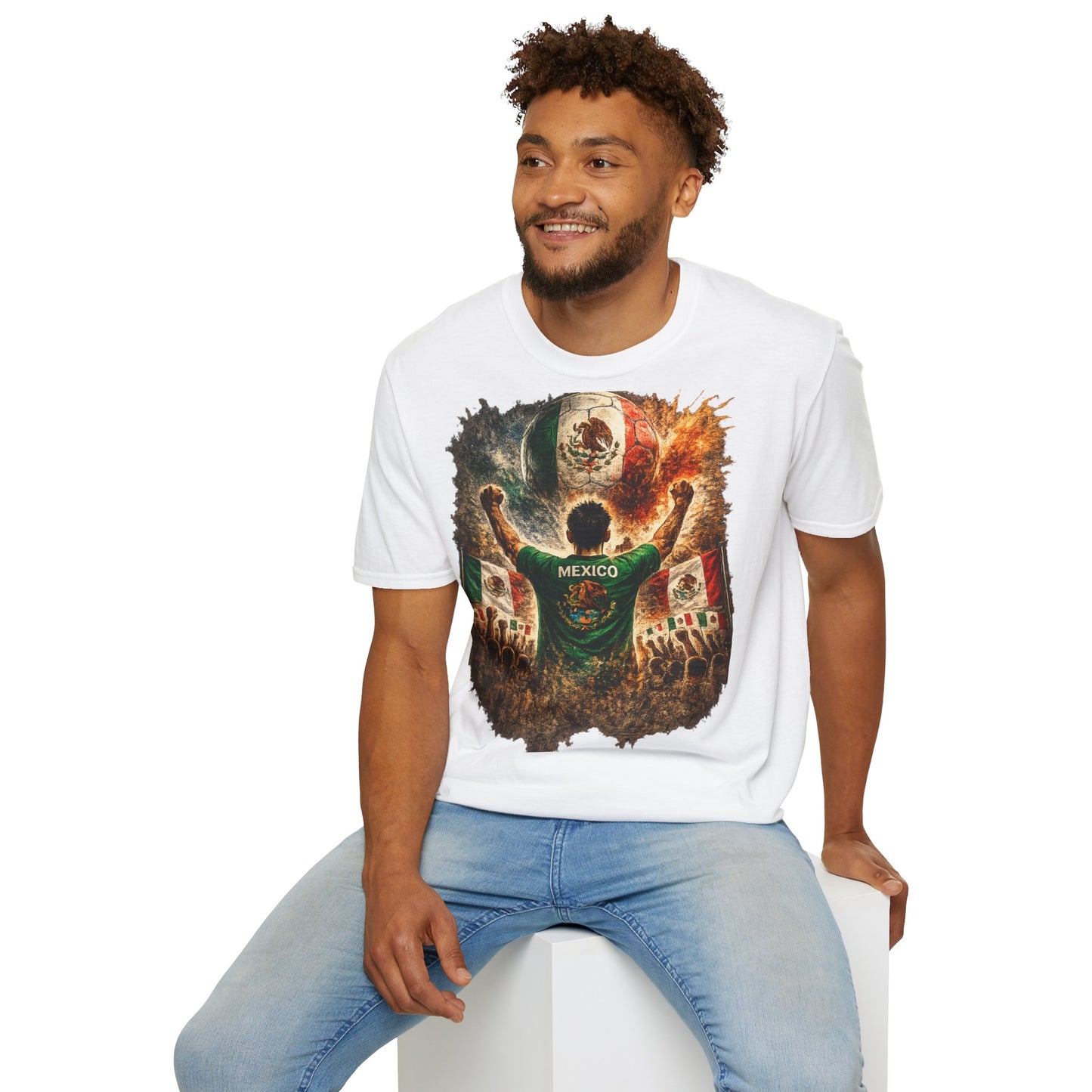 Mexiko Fußball Fan T-Shirt | Mexiko Supporter Shirt | Mexico Fan Design | Fußball Fanartikel | Geschenk für Mexiko Fans