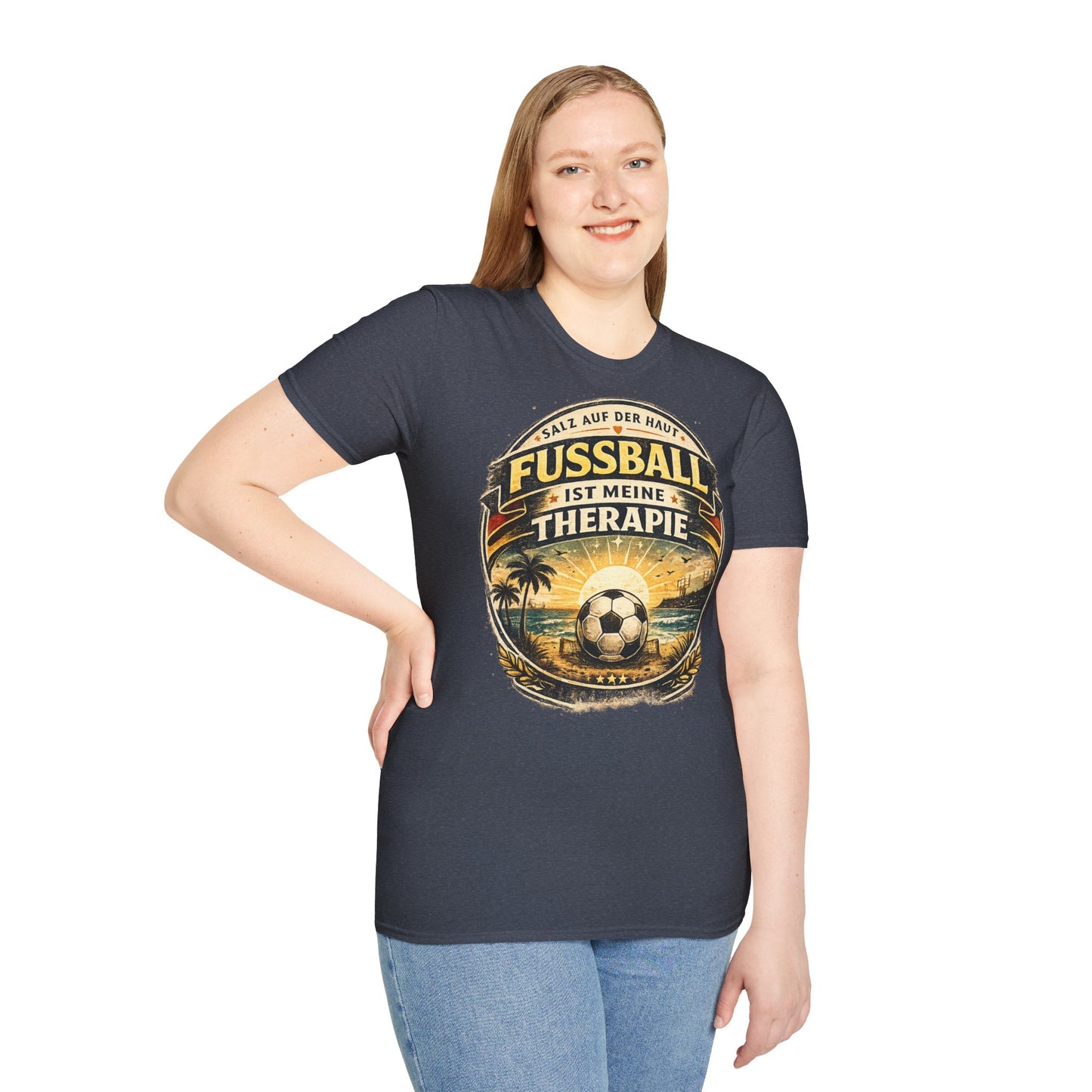 Fußball ist meine Therapie Shirt | Vintage Fußball Sommer Beach Lifestyle T-Shirt
