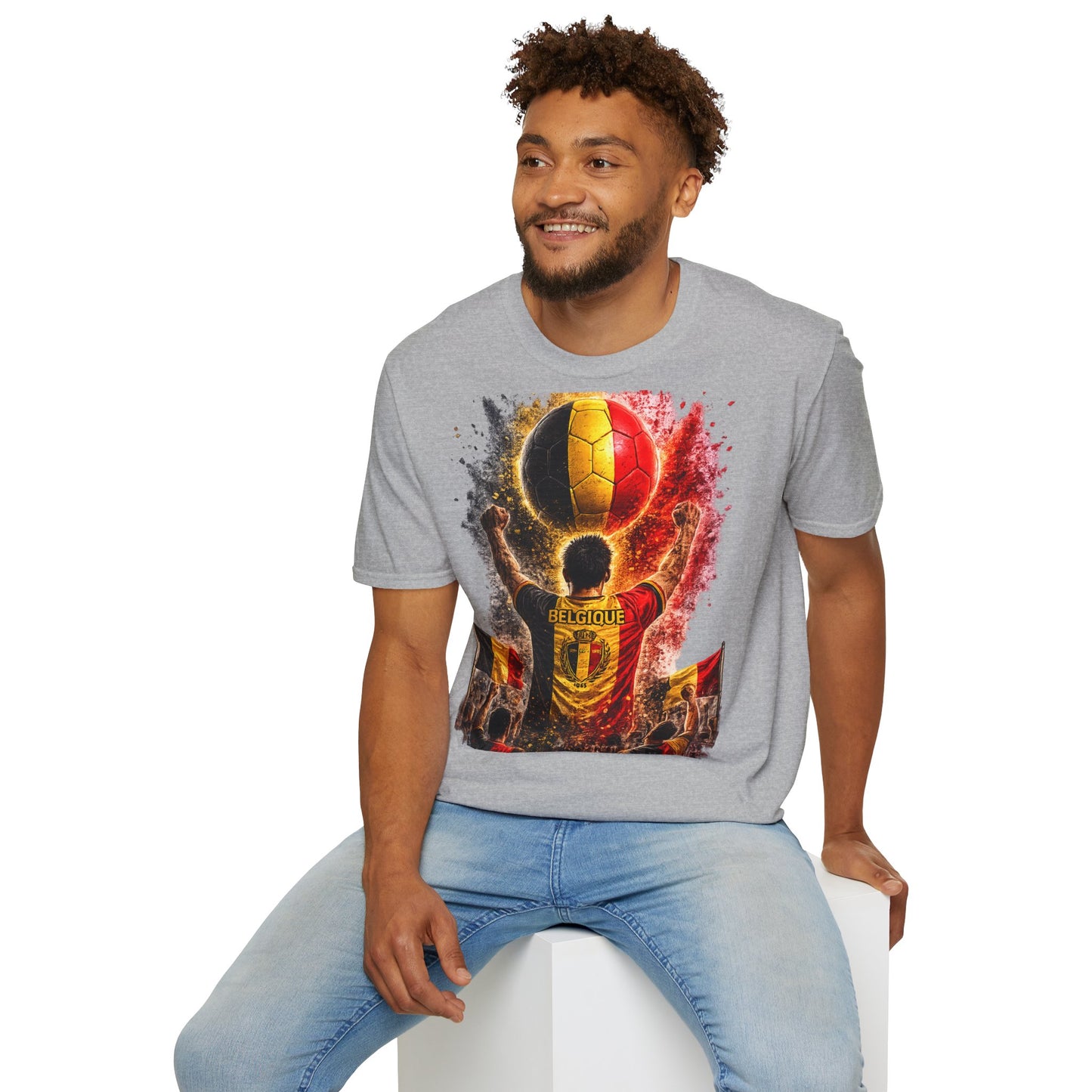 Belgien Fußball Fan T-Shirt | Belgien Supporter Shirt | Belgium Fan Design | Fußball Fanartikel | Geschenk für Belgien Fans