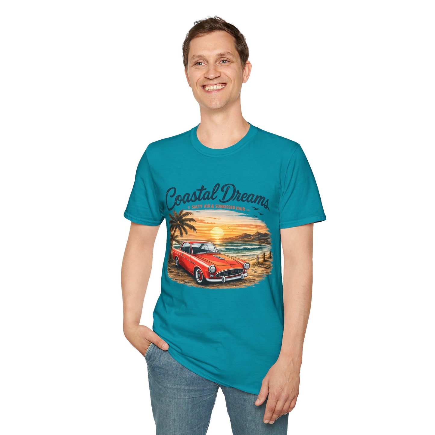 Coastal Dreams T-Shirt – Salzige Luft & Sonnengeküsstes Haar | Vintage Oldtimer Strand Motiv
