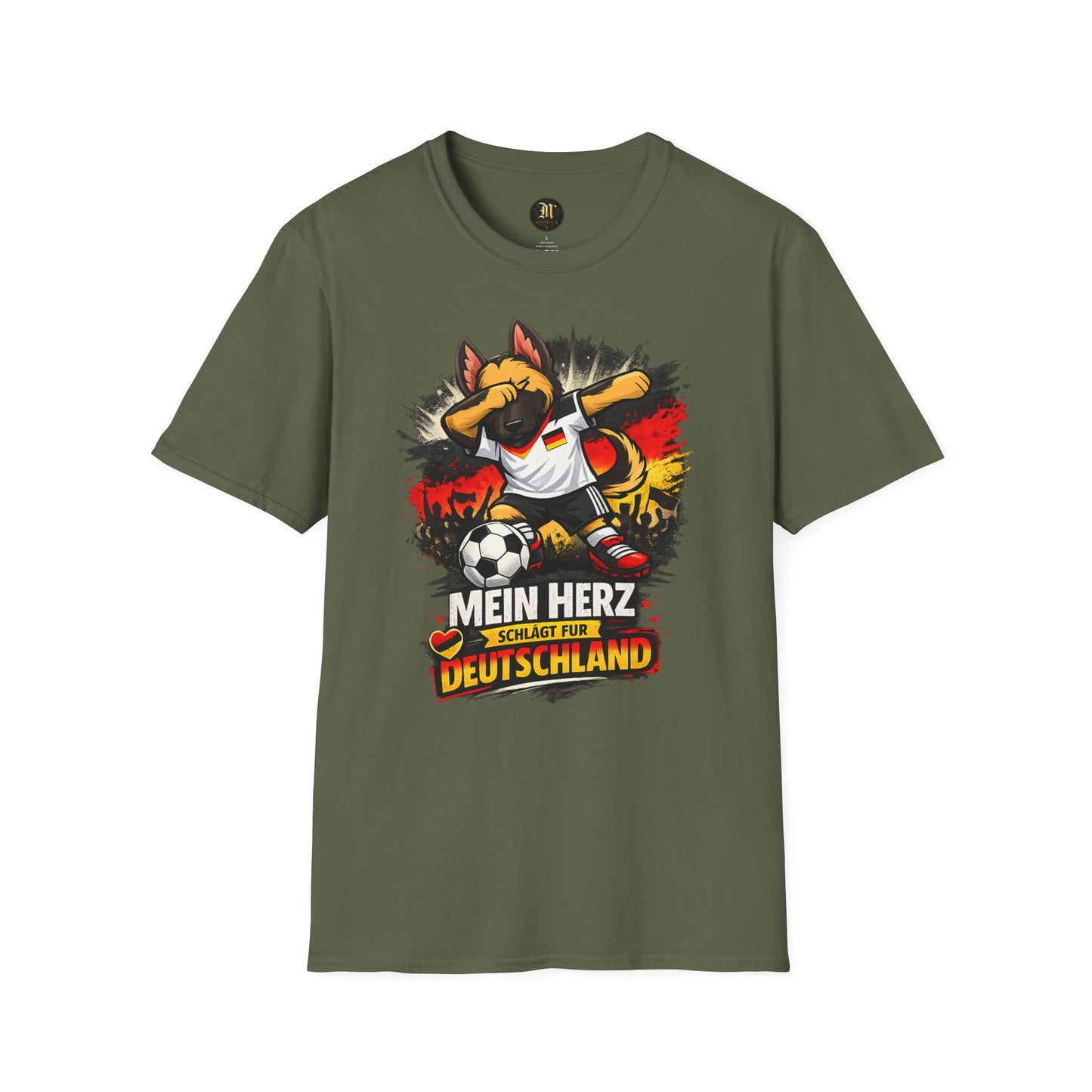 Deutschland Fußball Fan Hund T-Shirt – Schäferhund im Deutschland Trikot | Motivium