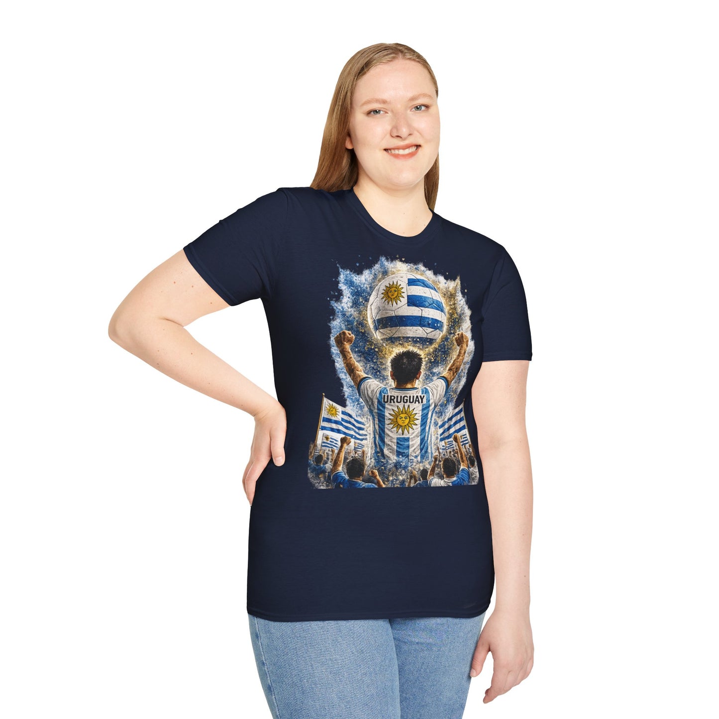 Uruguay Fußball Fan T-Shirt | Uruguay Supporter Shirt | Uruguay Fan Design | Fußball Fanartikel | Geschenk für Uruguay Fans