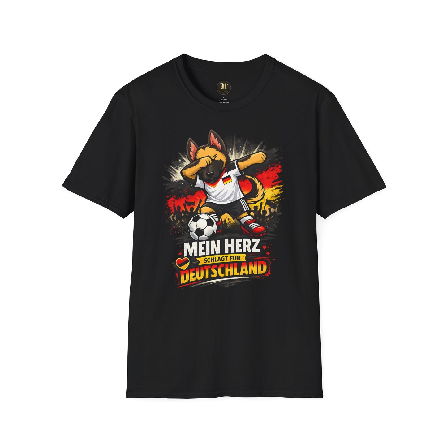 Deutschland Fußball Fan Hund T-Shirt – Schäferhund im Deutschland Trikot | Motivium