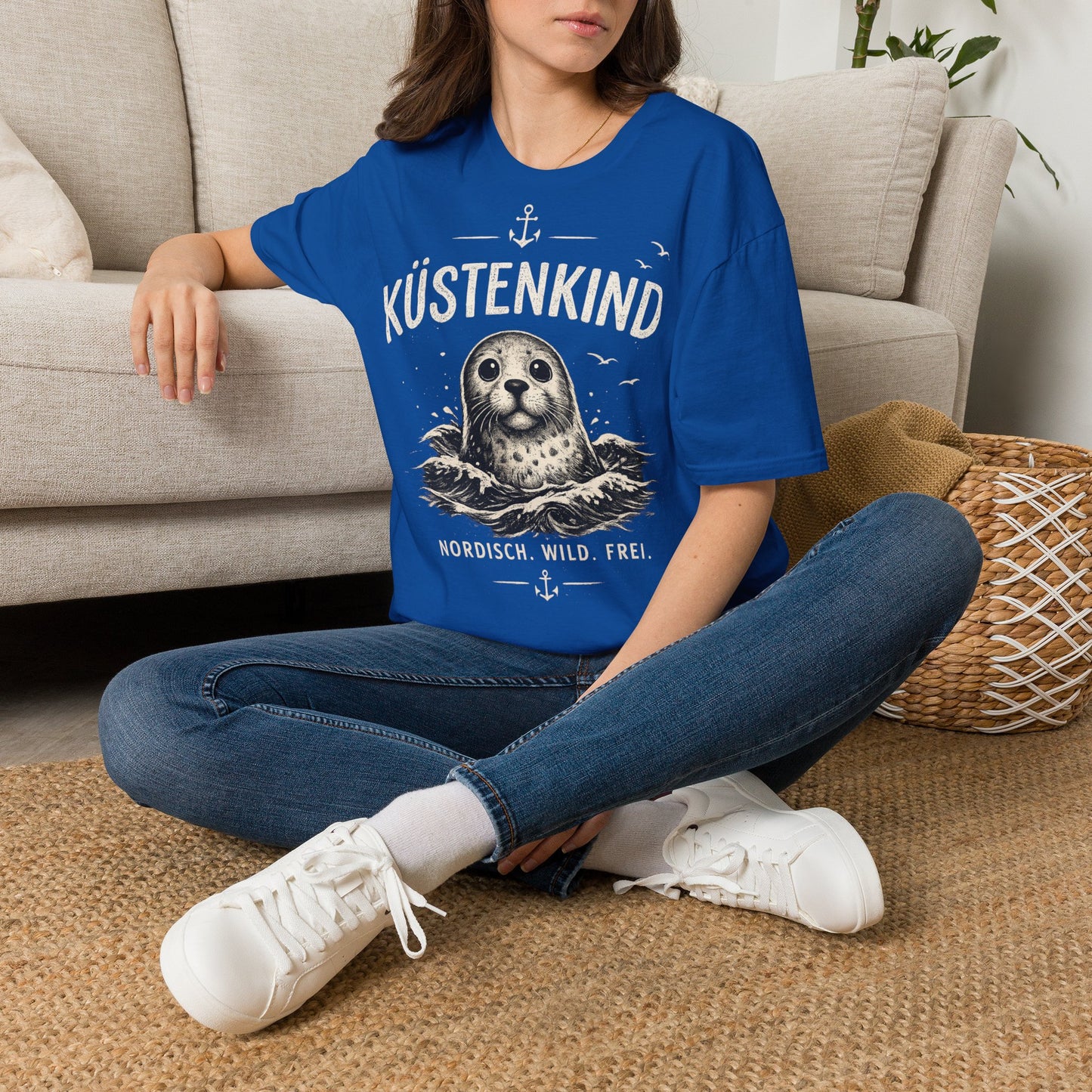 Küstenkind Robbe T-Shirt – Nordisch Wild Frei | Maritime Küstenliebe | Seal Ocean Beach Shirt | Nordsee Ostsee Geschenk