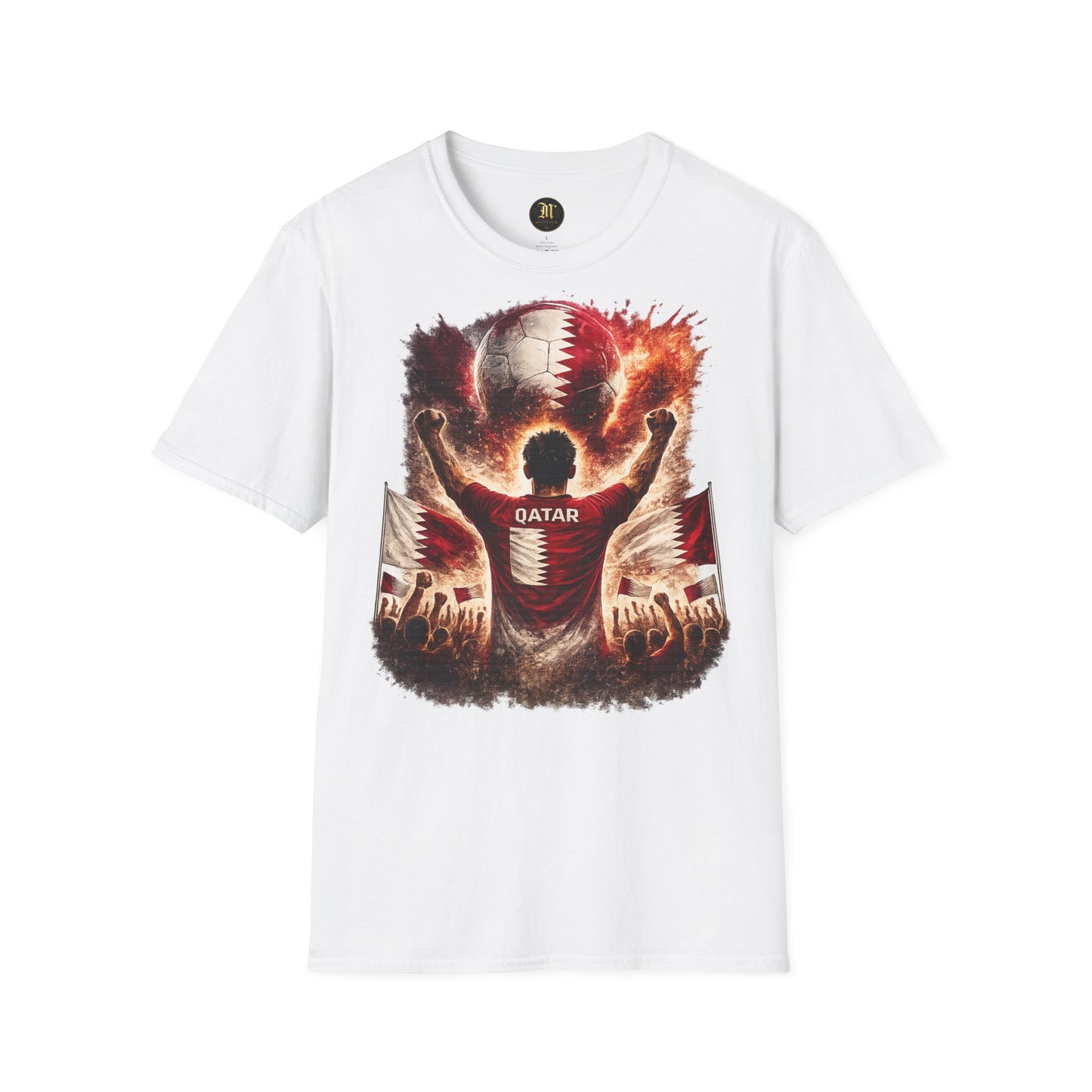 Katar Fußball Fan T-Shirt – Katar Flagge Supporter Design | Fußball Fanartikel | Geschenk für Fußballfans