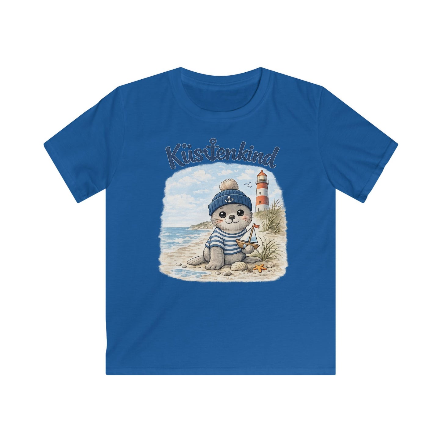 Küstenkind Kinder Shirt mit Robbe – Nordisch Wild Frei – Maritimes Kinder T-Shirt für Nordsee & Ostsee Fans
