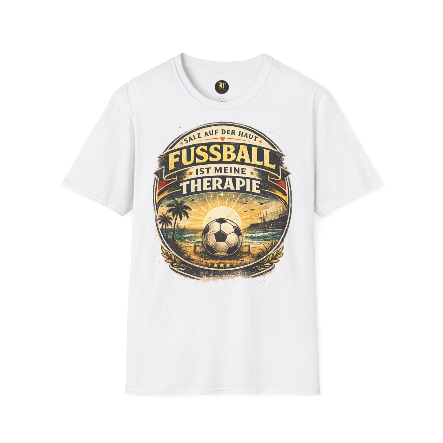 Fußball ist meine Therapie Shirt | Vintage Fußball Sommer Beach Lifestyle T-Shirt