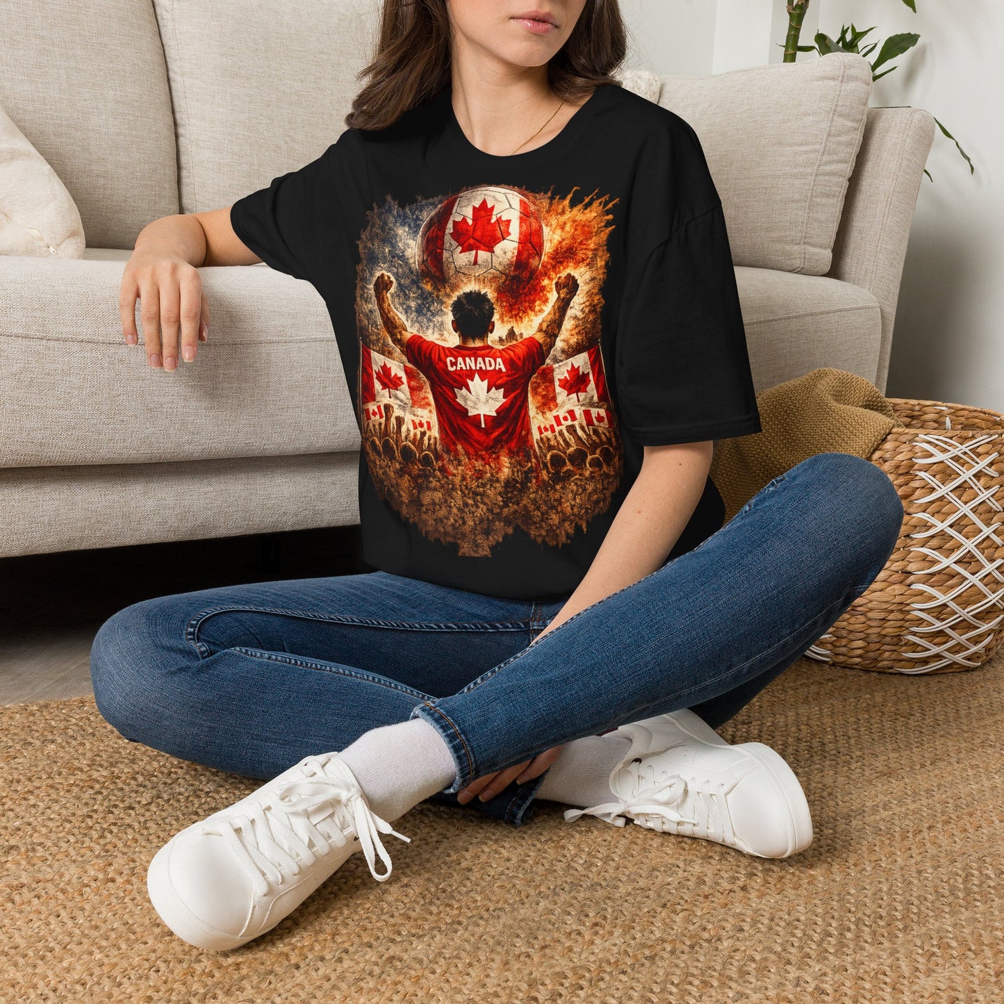 Kanada Fußball Fan T-Shirt | Kanada Supporter Shirt | Canada Fan Design | Fußball Fanartikel | Geschenk für Kanada Fans