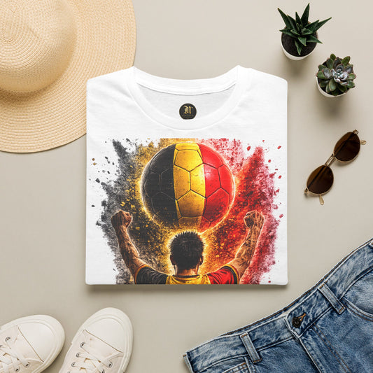 Belgien Fußball Fan T-Shirt | Belgien Supporter Shirt | Belgium Fan Design | Fußball Fanartikel | Geschenk für Belgien Fans