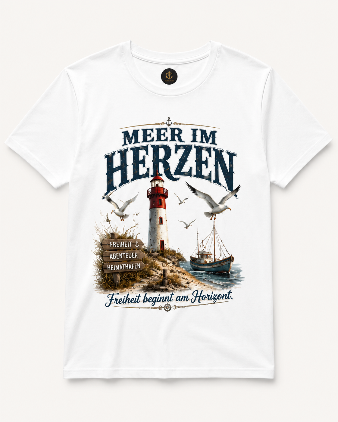 🌊 Meer im Herzen – Vintage Küsten T-Shirt