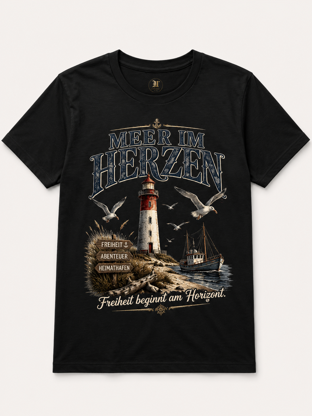 🌊 Meer im Herzen – Vintage Küsten T-Shirt